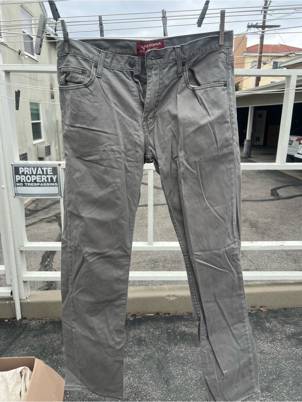 Arizona Slim Straight Fit Gray Jeans 32x32
